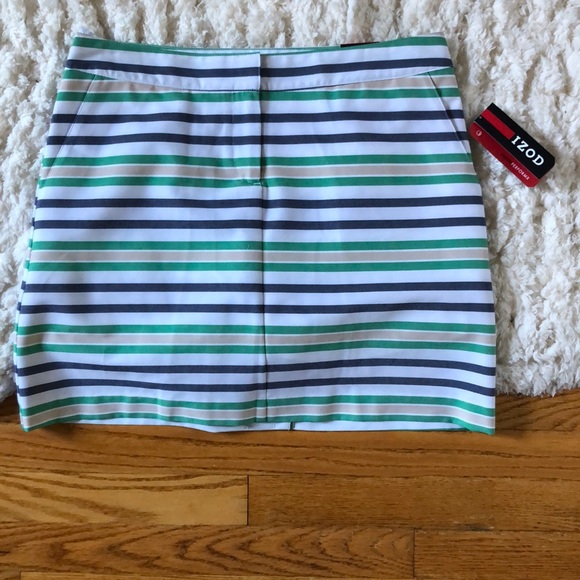Matching Set: Striped Izod Performance Skort and Sleeveless Tank - Picture 2 of 8